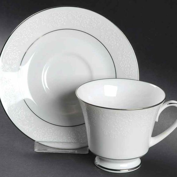 NORITAKE TAHOE 2585 Cup & Saucer Set of 3 with 1 sugar pot - Excellent Condition - Picture 1 of 9